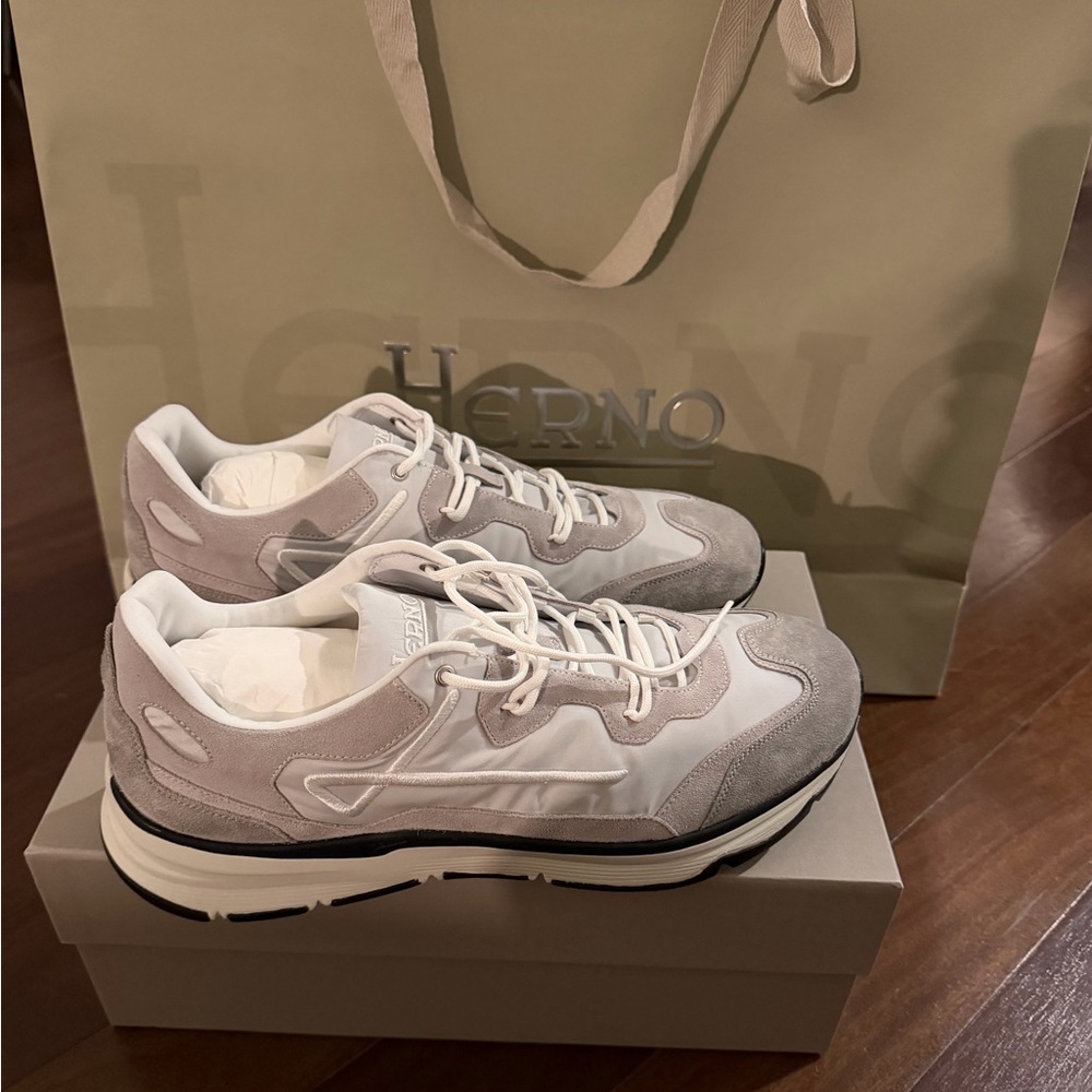 Herno Maggiore Gray and White Sneakers - Picture 3 of 7